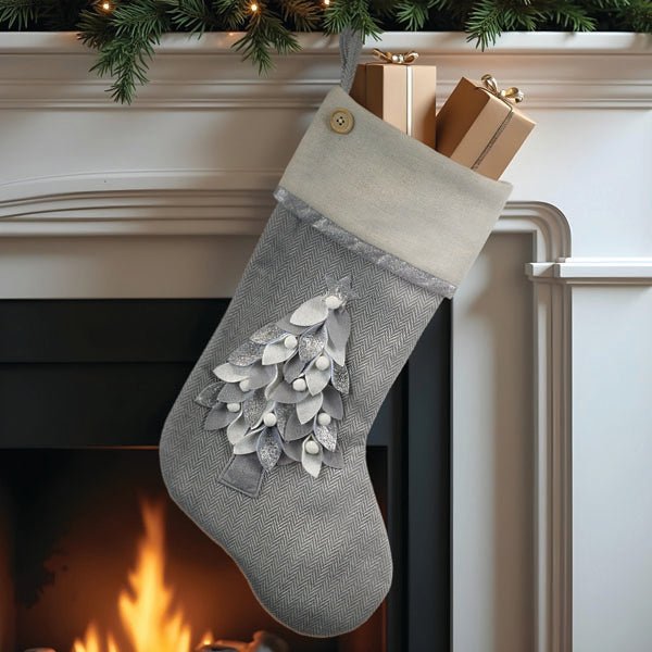 Elegant-Stocking-With-Tree-Motif-Stocking