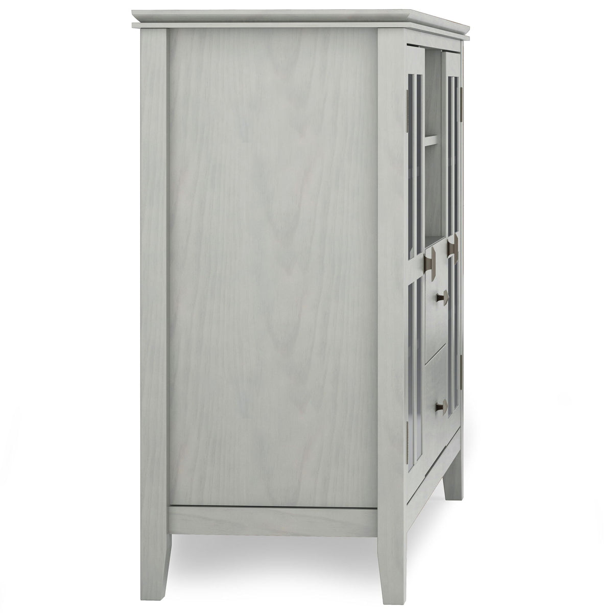 Handcrafted Tall TV Media Stand with Glass Doors and Storage - Multiple Colors