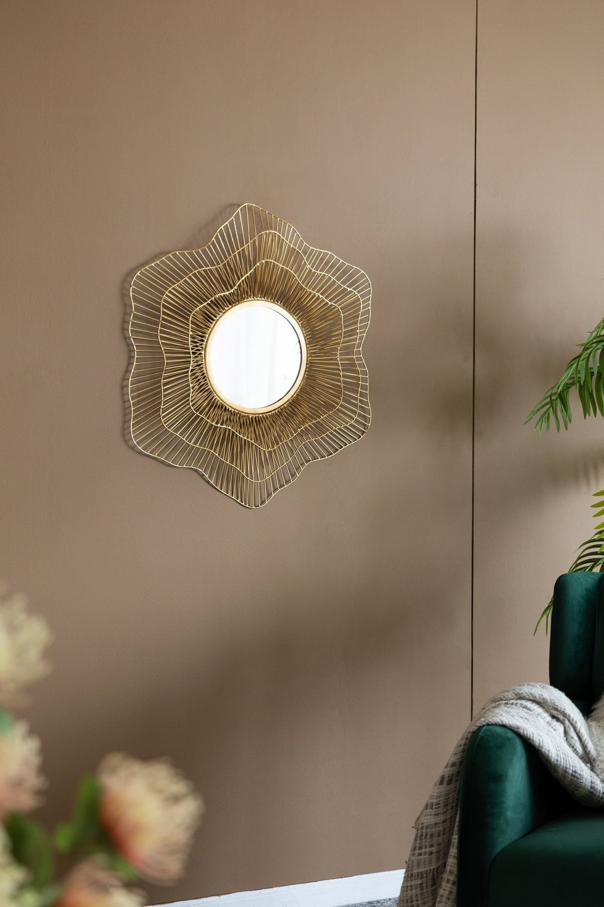 D27x2.4' Metal Mirror, Wall Mounted Mirror Home Decor for Bathroom Living Room