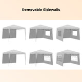 Outdoor 10x 10Ft Pop Up Gazebo Canopy Tent with 4pcs Weight sand bag,with Carry Bag-Pink