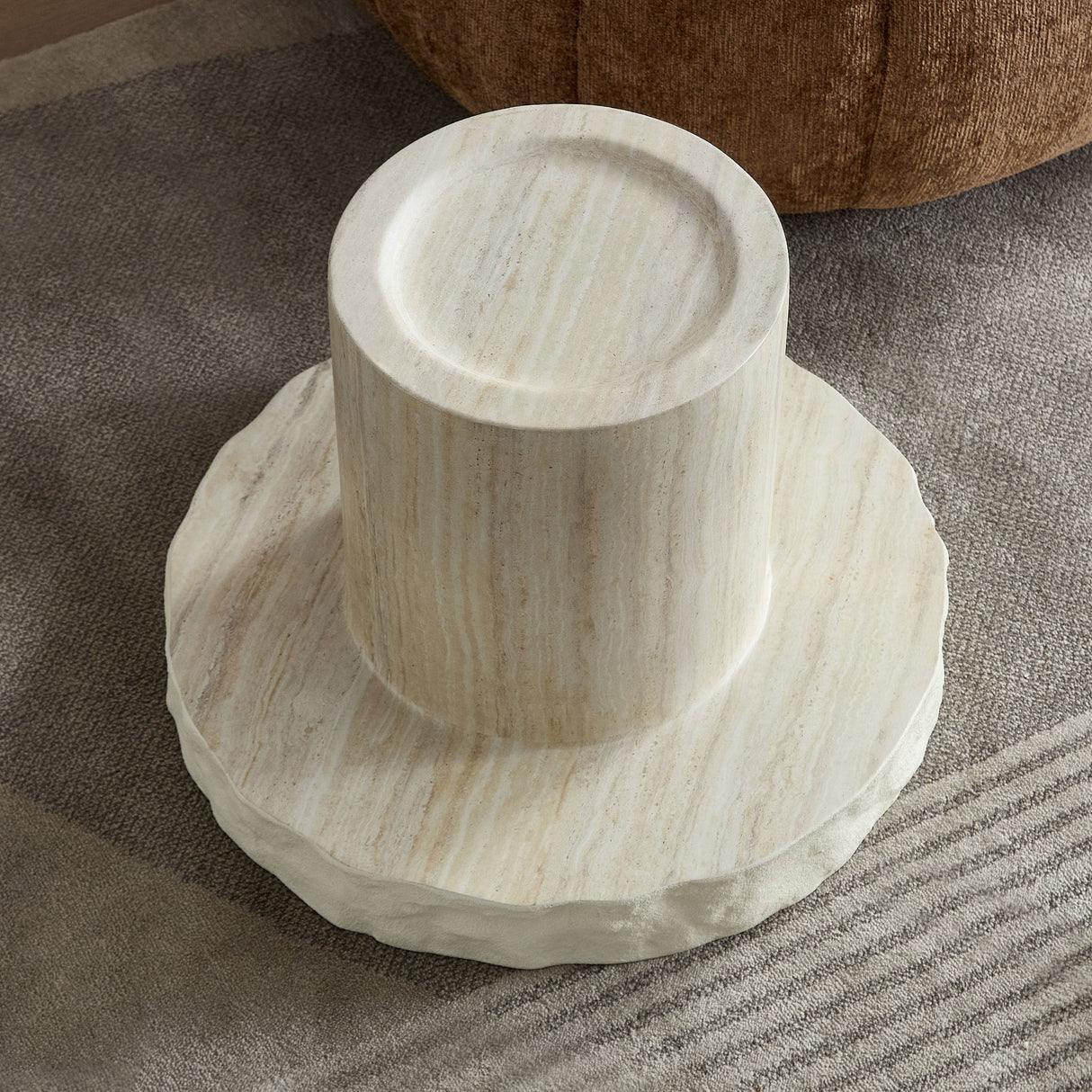 23.82 Inch Faux MARS Textural Patterns Coffee Table