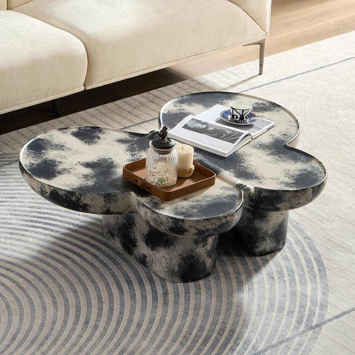 Butterfly Design Style Coffee Table – Imitation