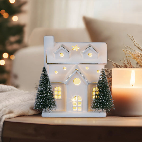 Lit-Ceramic-House-With-Trees-Christmas-Ornaments