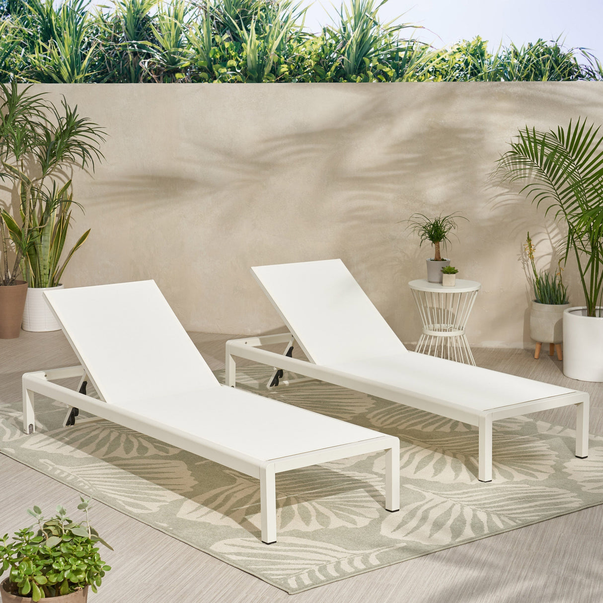 Outdoor Chaise Lounge Chair Set of 2