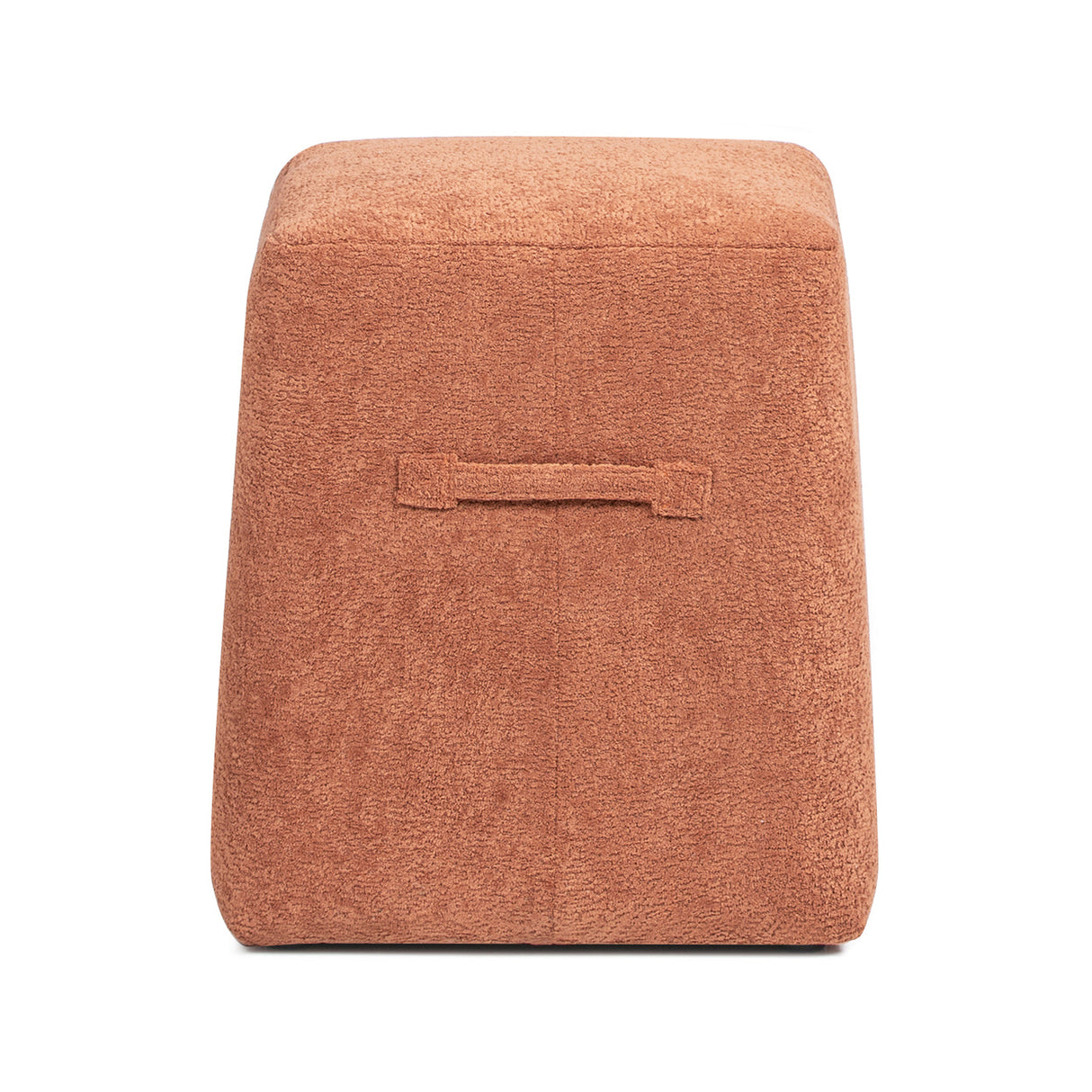 Oliver 16' Tapered Square Upholstered Ottoman - Spice Orange Fleeced Teddy