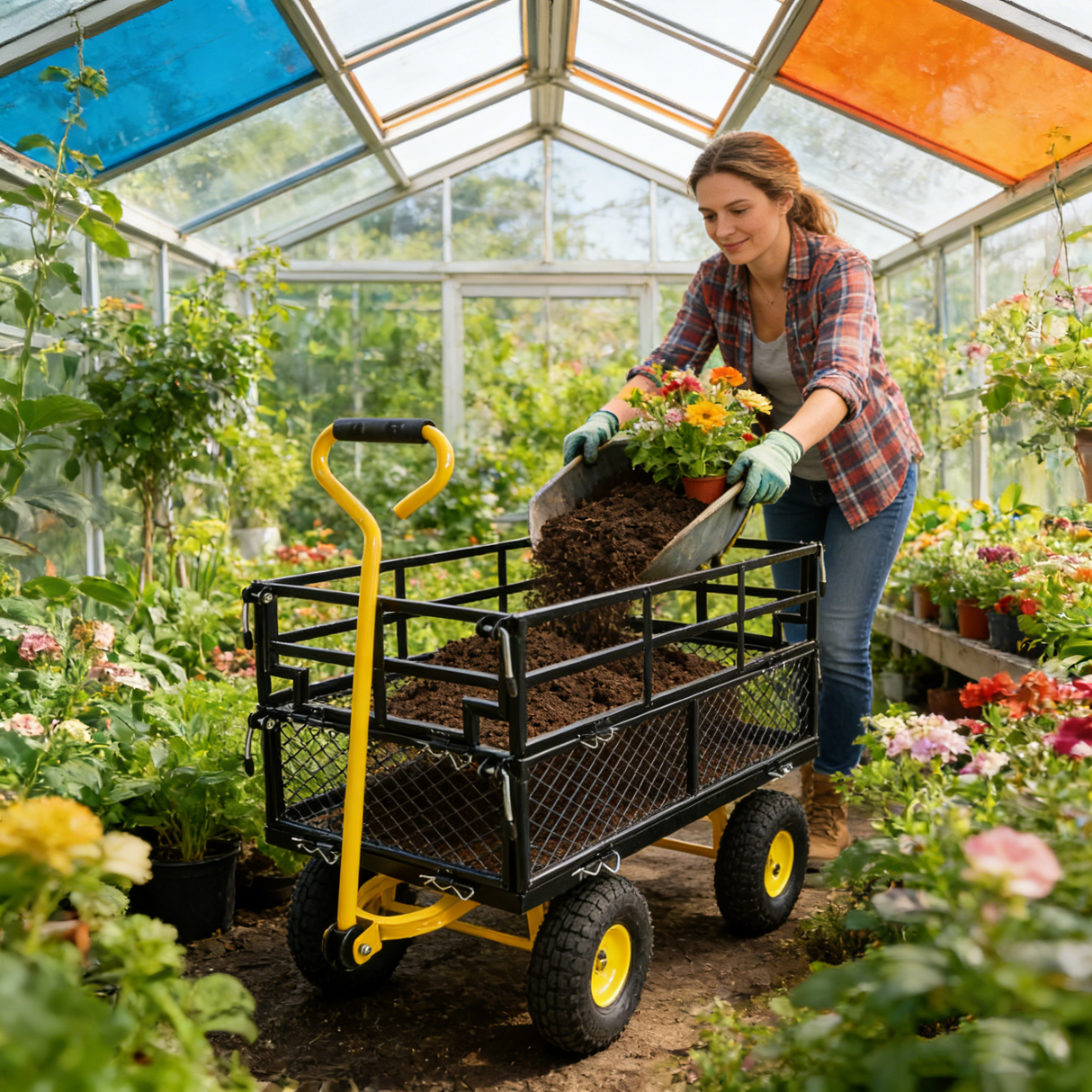 Wagon Cart Garden Cart Trucks Make Transporting Firewood Easier