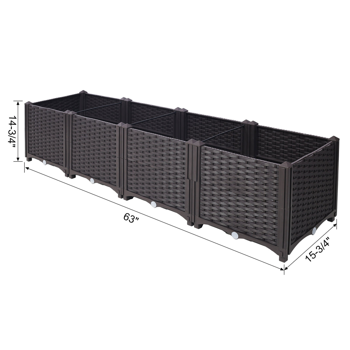 Deep Raised Garden Bed Plastic Planter Boxes