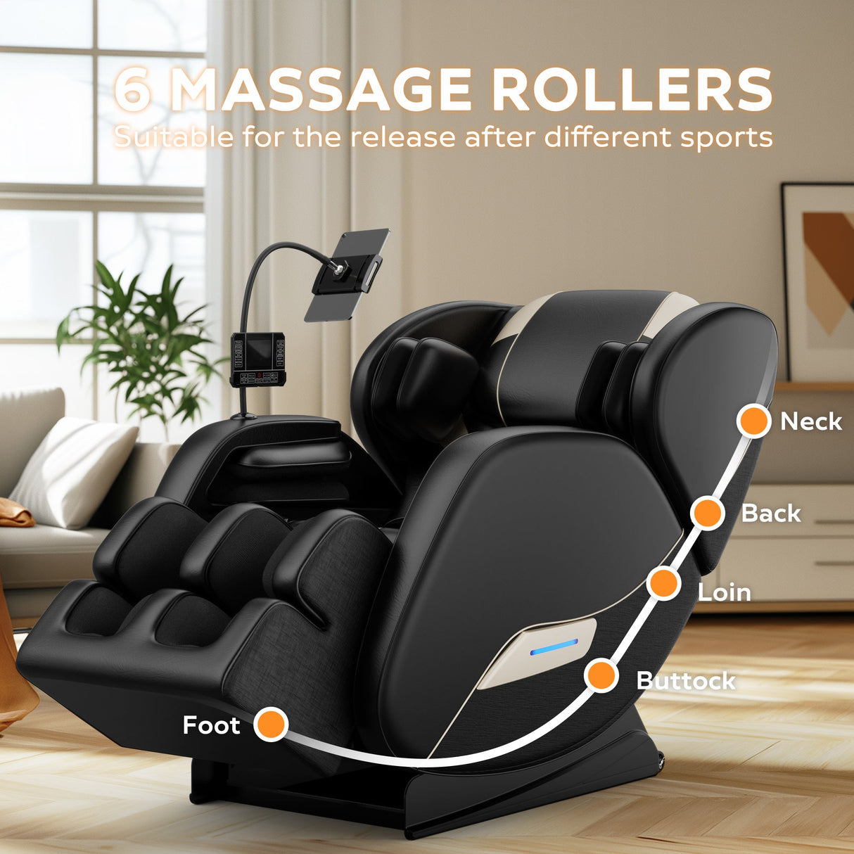 2024 Massage Chair Recliner with Zero Gravity & Full Body Air Pressure