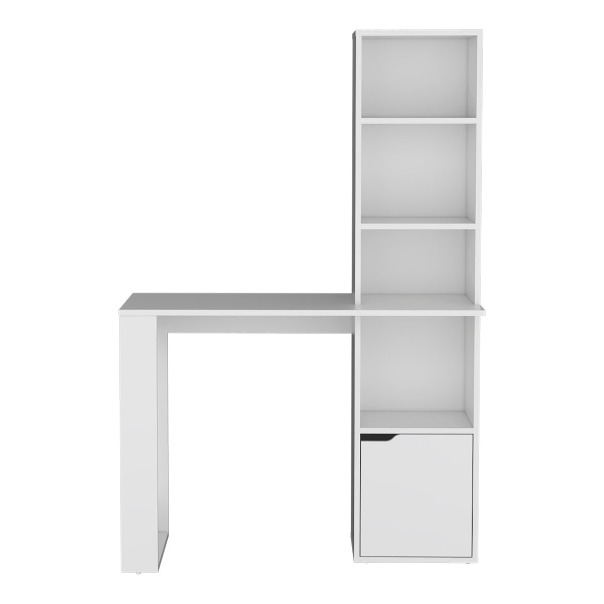 Iowa Computer Desk with 1-Cabinet and 4-Tier Bookcase