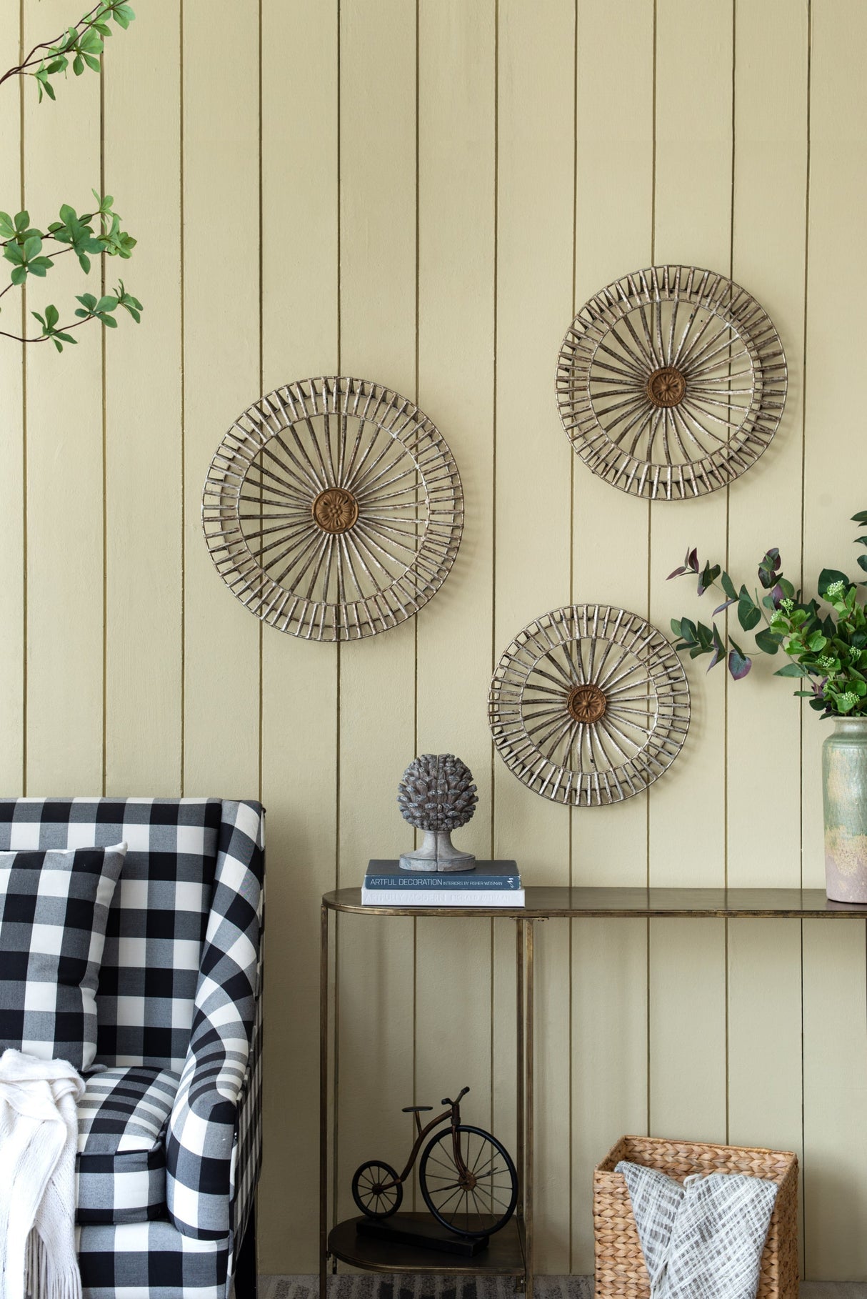 Set of 3 Jennings Metal Discs Wall Decor