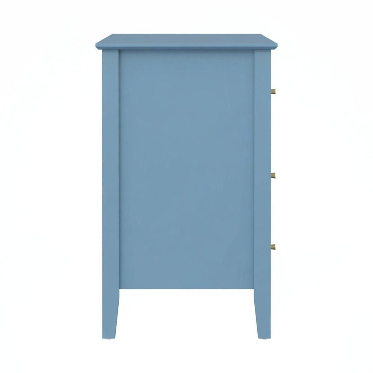 Fluted 3 Drawer Nightstand With Soft Close Slides