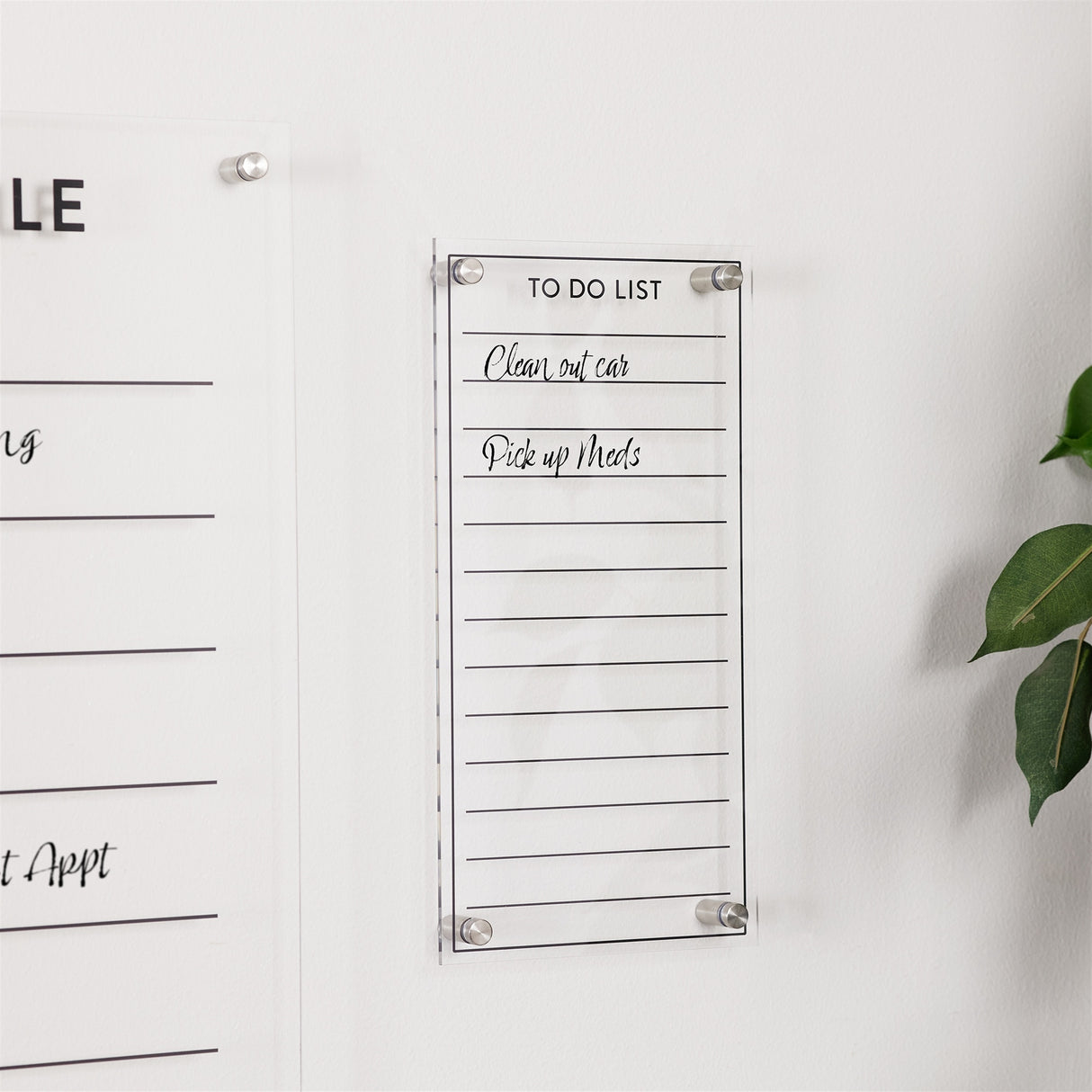 Acrylic dry erase to-do list 13"h