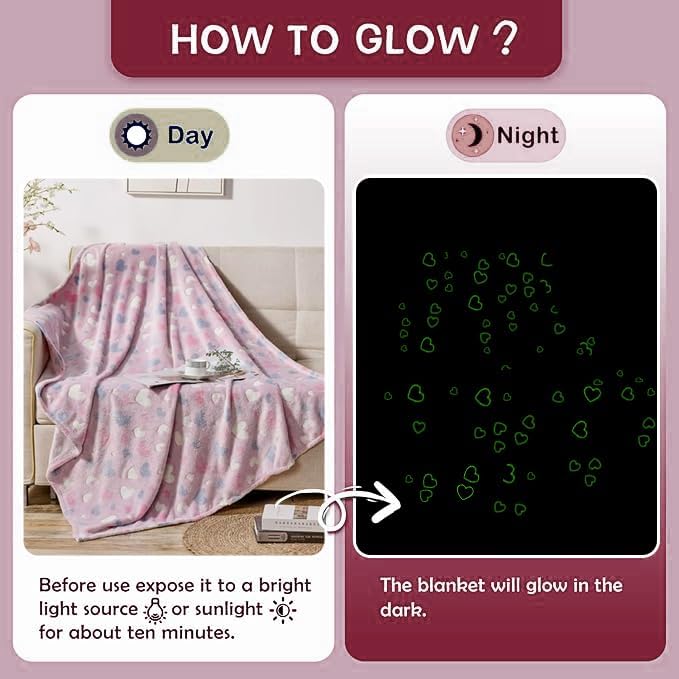 Glow-in-the-Dark 50" x 60" Throw Blankets