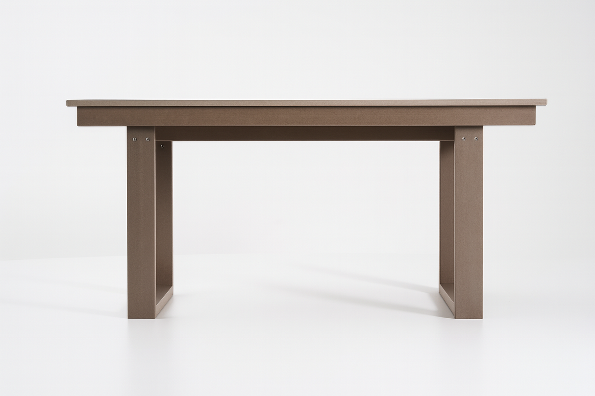 7-Piece HDPE Outdoor Dining Set for 6 – Antique Dark Oak