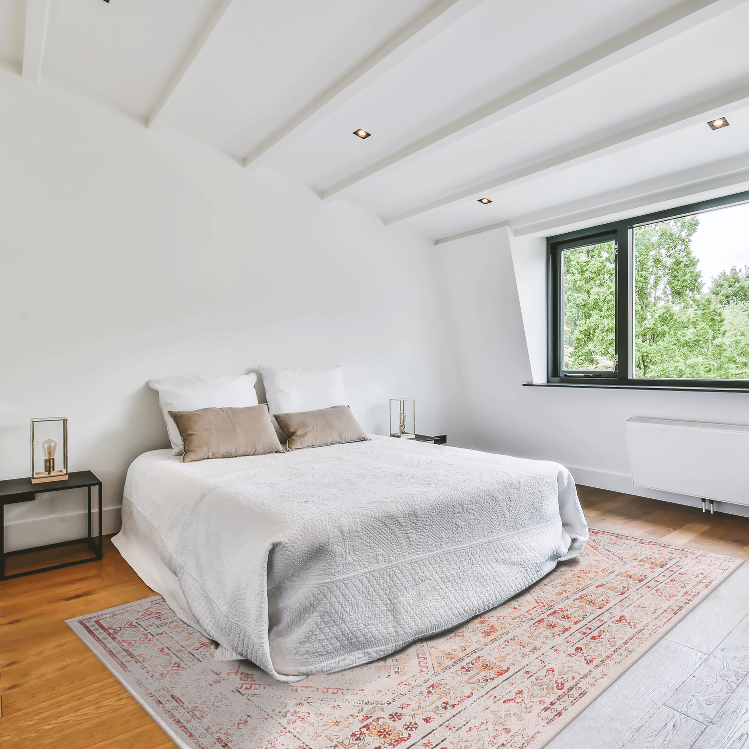 Naar Washable Area Rugs, Low-Pile, Non-Slip, Non-Shedding, Foldable, Kid & Pet Friendly