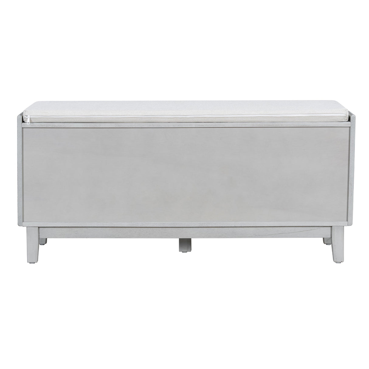TREXM Boho Rattan Entryway Bench with Storage