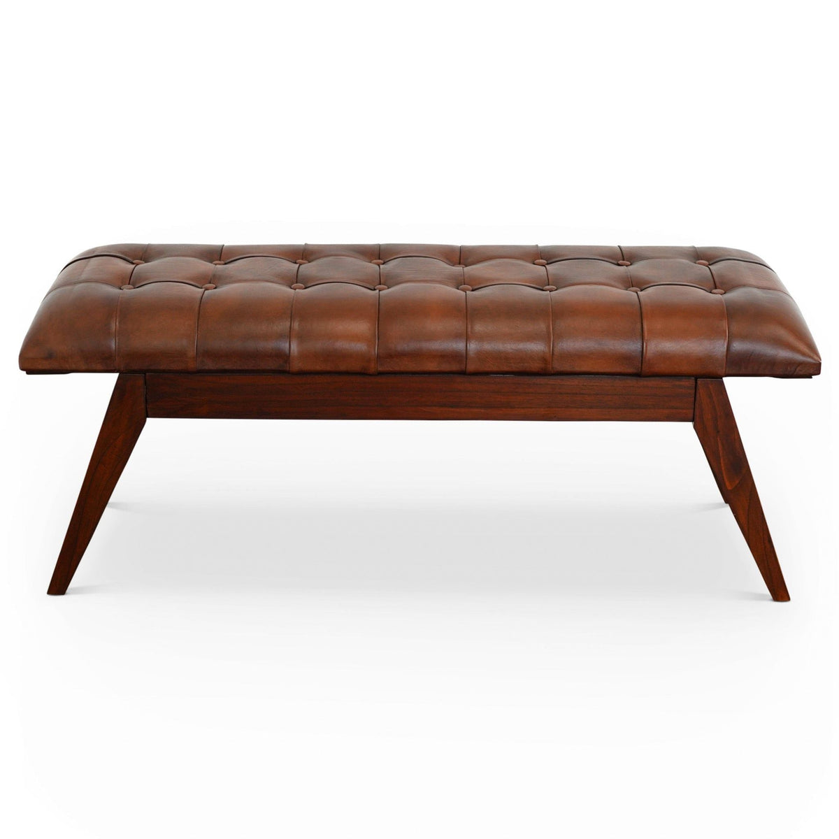 Maja - Bench - Cognac / Dark Brown