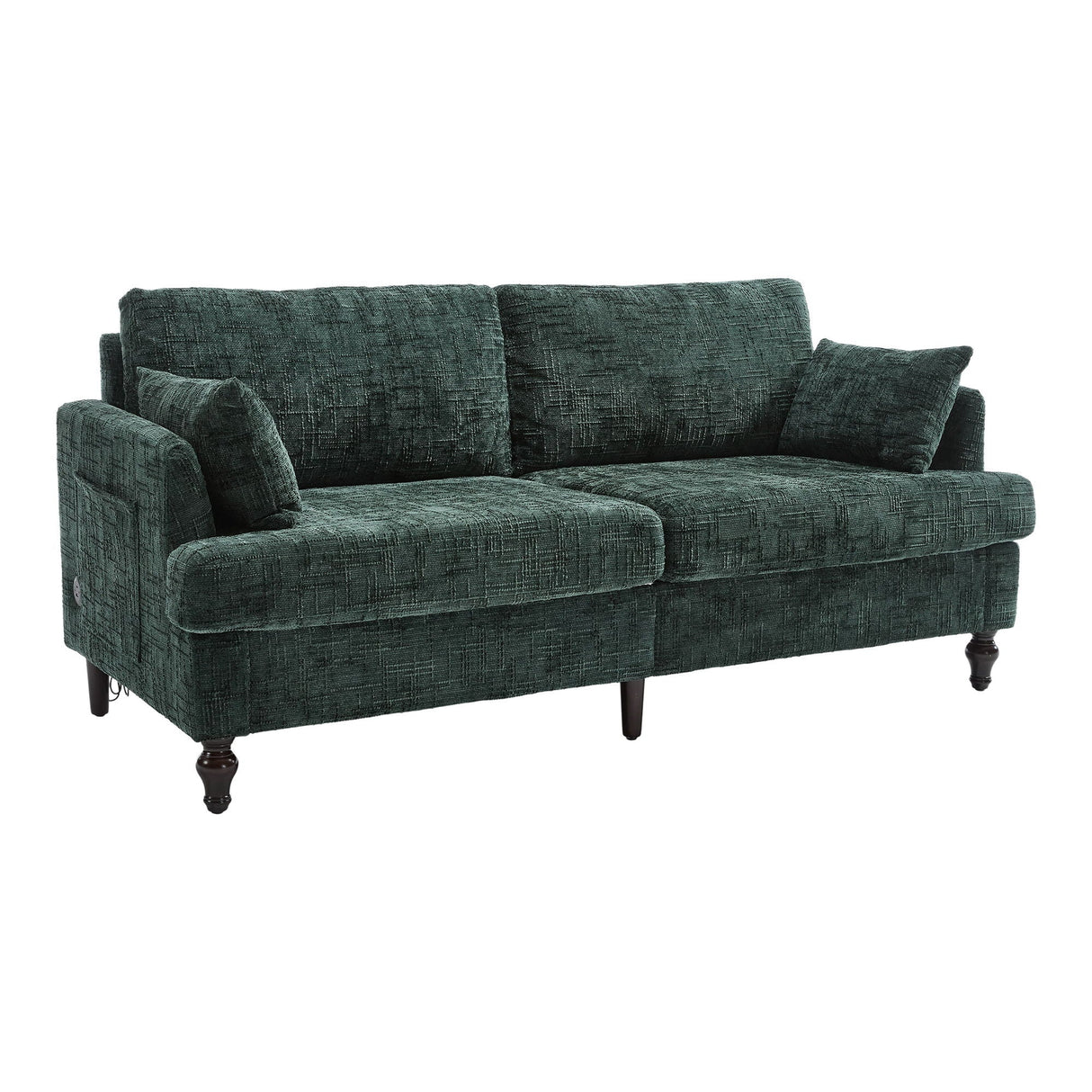 2 Seater Sofa With LED Light, USB Charging Port, And Storage Bag