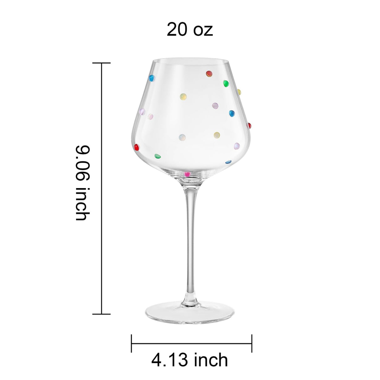 Khen Confetti Stemmed Wine - Set of 2