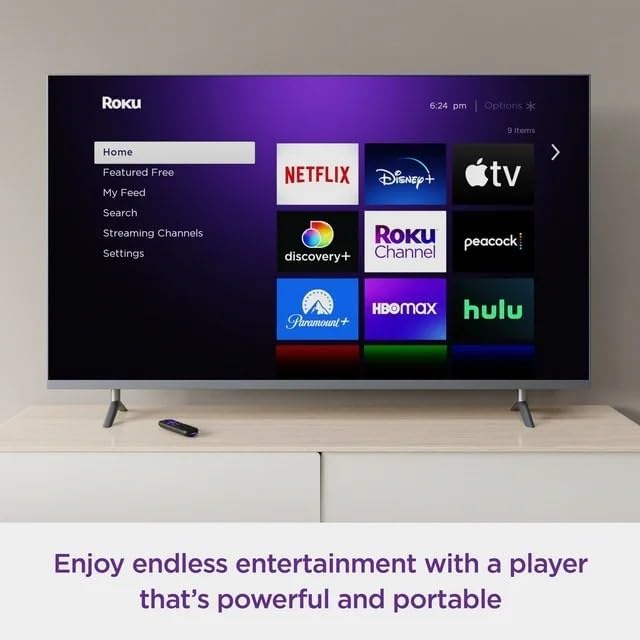Roku Streaming Stick 4K Streaming Device 4K/HDR/Dolby Vision with Voice Remote with TV Controls