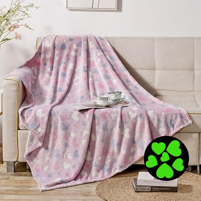 Faith, Hope, Love Home Décor Ultra Plush Cosmic Glow In The Dark Throw Blanket