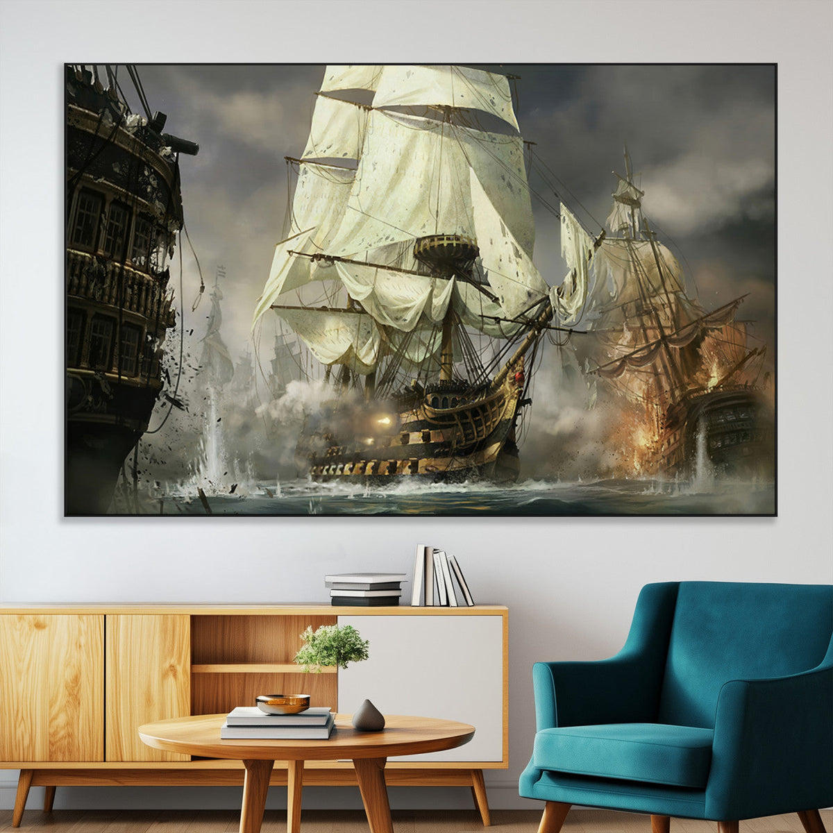 Pirate Ship War Wall Art Canvas Print