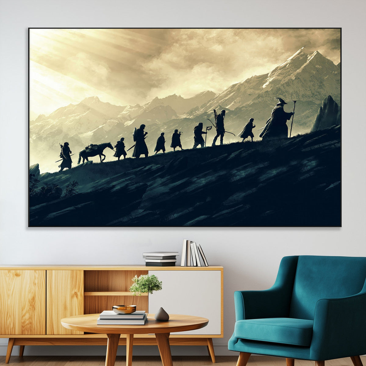 Fellowship Journey Wall Art – Fantasy Adventure Canvas Print