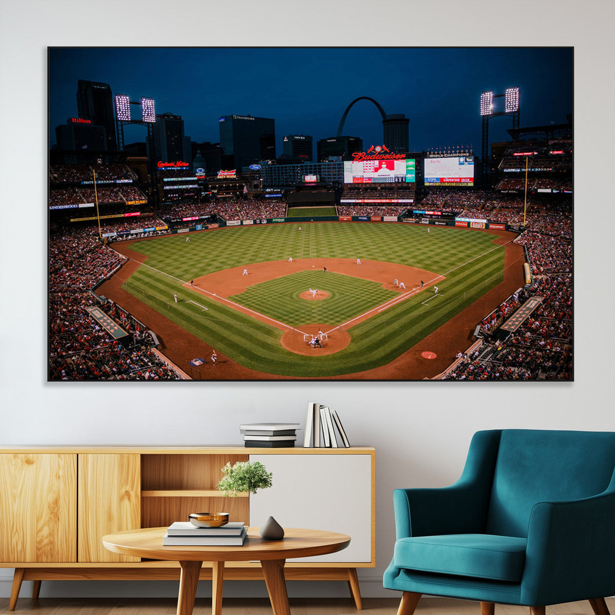 St. Louis Cardinals Baseball Team Print - Busch Stadium Wall