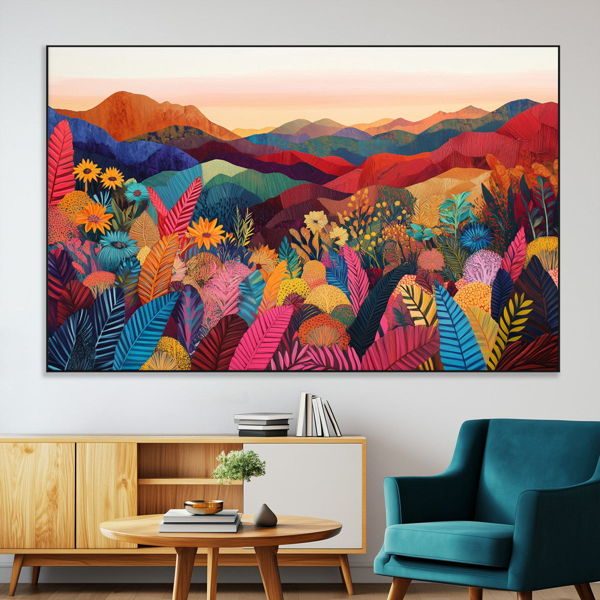 YAYOI KUSAMA Abstract Print - Landscape Canvas Wall Art