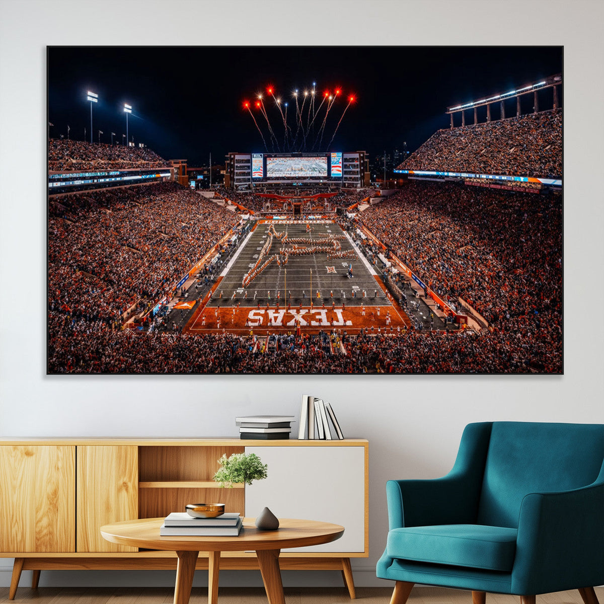 Texas Stadium Night Game Wall Art Canvas Print – Vibrant