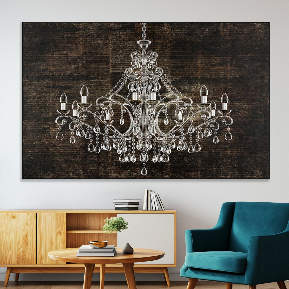 Rustic Chandelier Canvas Print