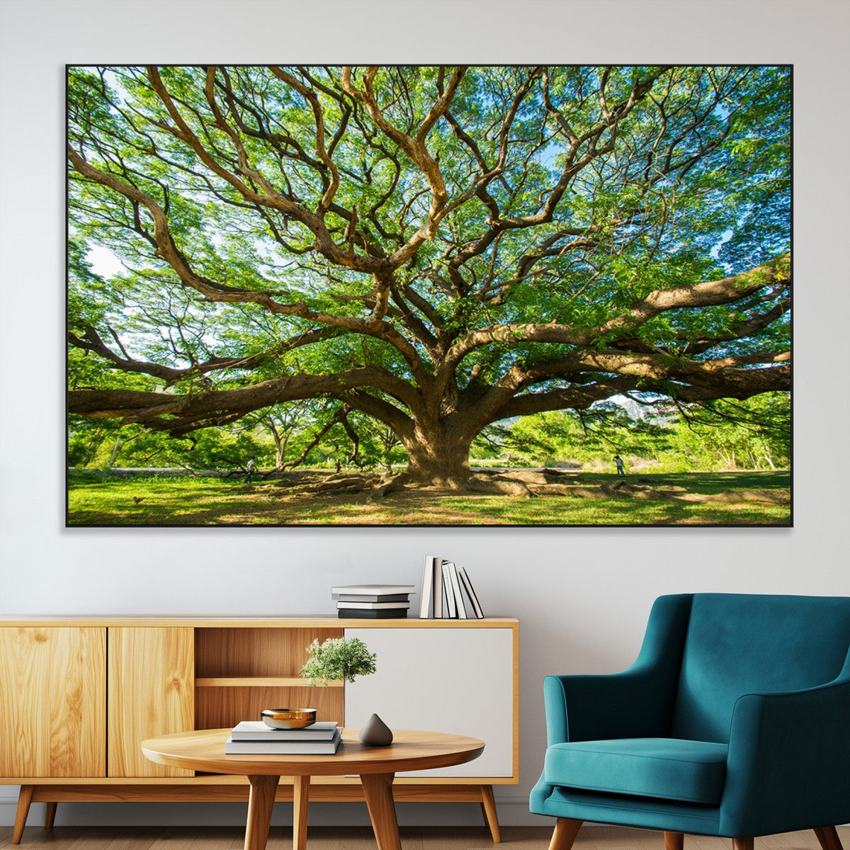 Majestic Oak Tree Wall Art – Serene Nature Canvas Print with