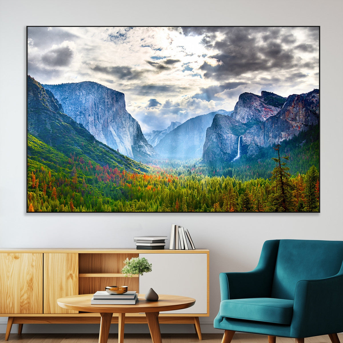 Yosemite Park Half Dome 3 Panel Canvas Print | Large Giclée