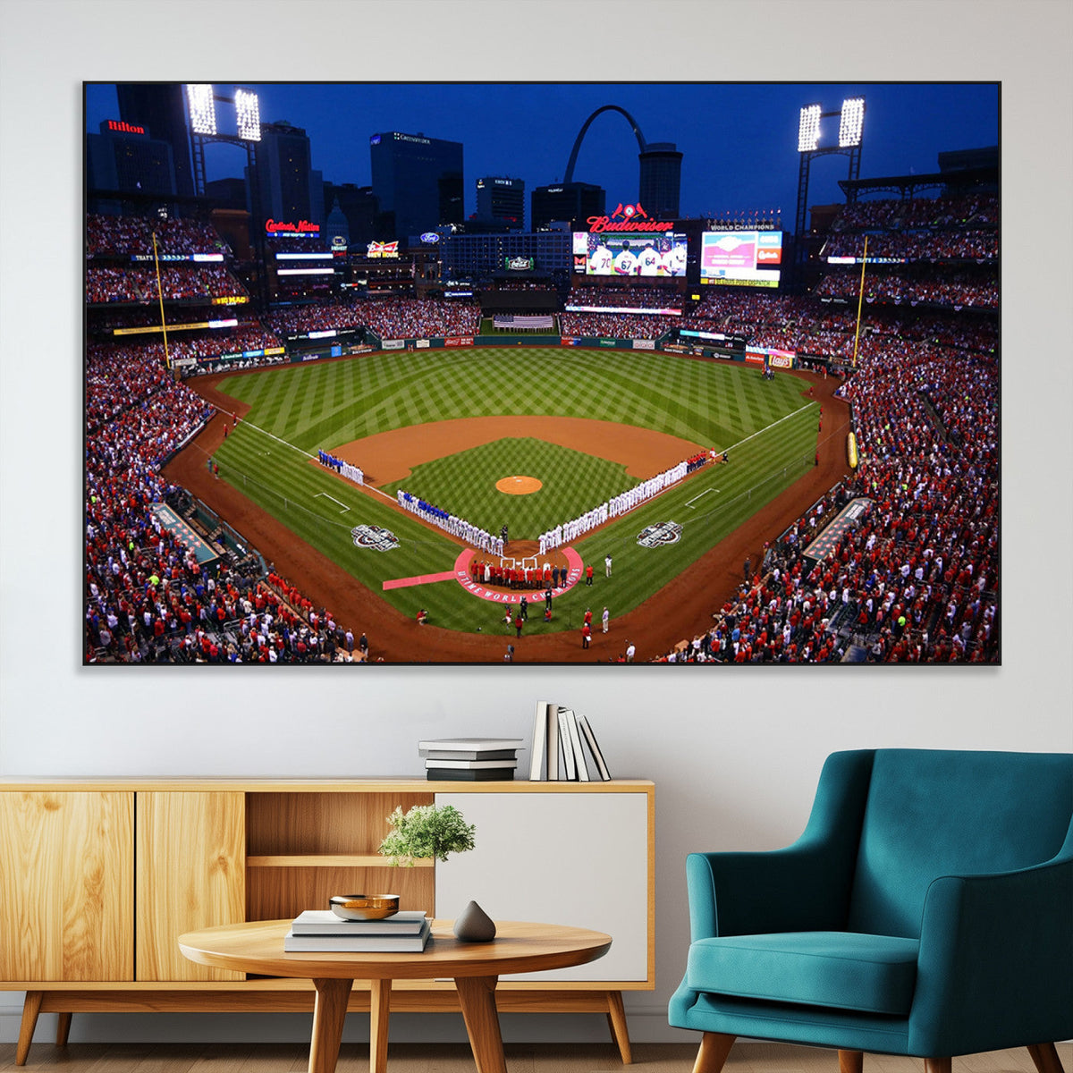 St. Louis Cardinals Baseball Team Print - Busch Stadium Wall