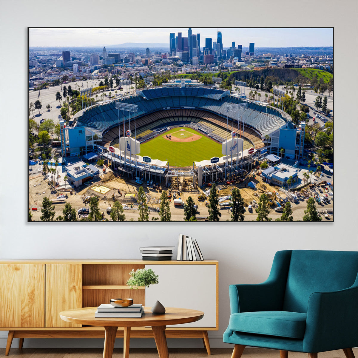 Los Angeles Dodgers Dodger Stadium Wall Art Canvas Print -