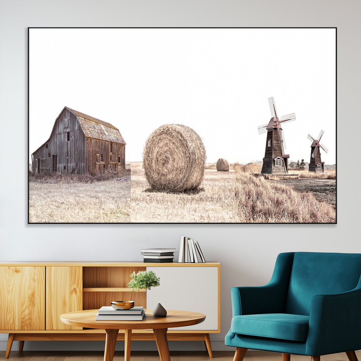 Farm Prints Set, Set of 3 Farmhouse Wall Art, Country House