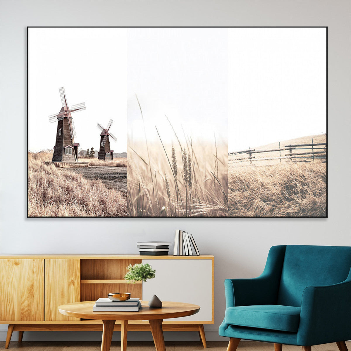 Farm Prints Set, Farmhouse Wall Art Canvas, Country House