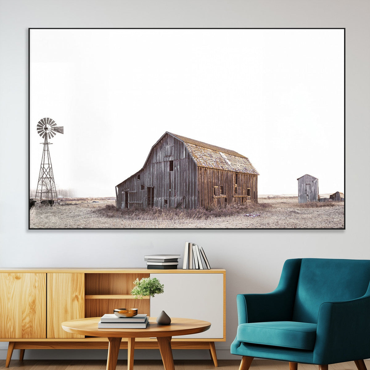 Set of 3 Rustic Farmhouse Wall Art Prints – Country Barn,