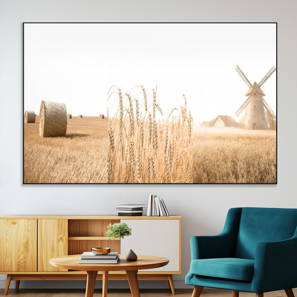 Vintage Farmhouse Triptych Wall Art – Giclée Canvas