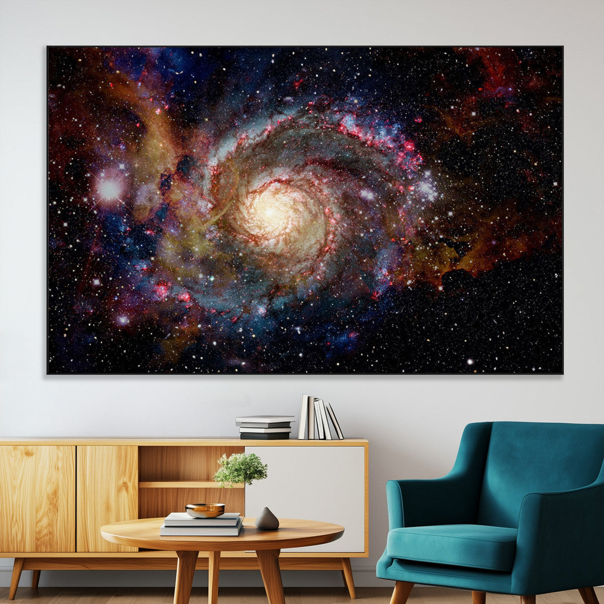 Nebula and Galaxies in Space Wall Art Canvas Print, Spiral