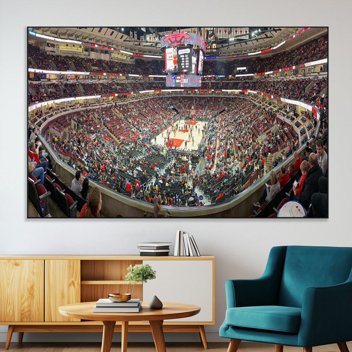 United Center Chicago Bulls Stadium Wall Art Canvas Print