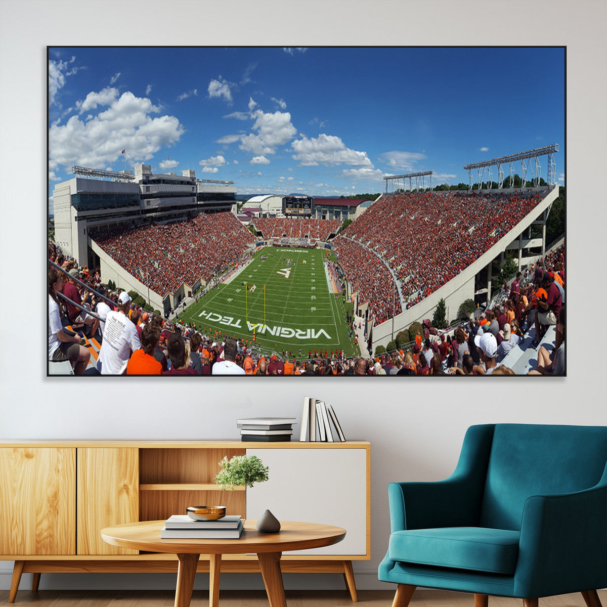 Virginia Tech Hokies Football Team Print - Blacksburg Lane