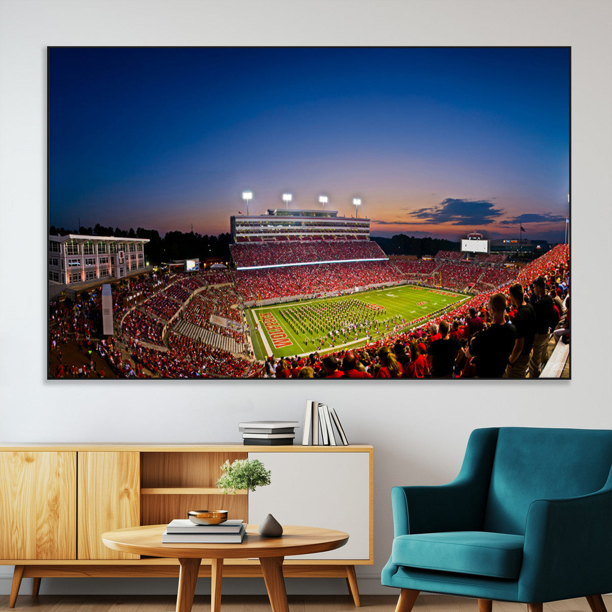 Wolfpack Football Team Wall Art Print - Raleigh