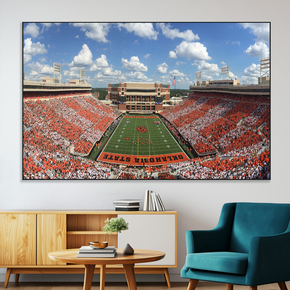 Oklahoma State Cowboys Football Team Print - Stillwater