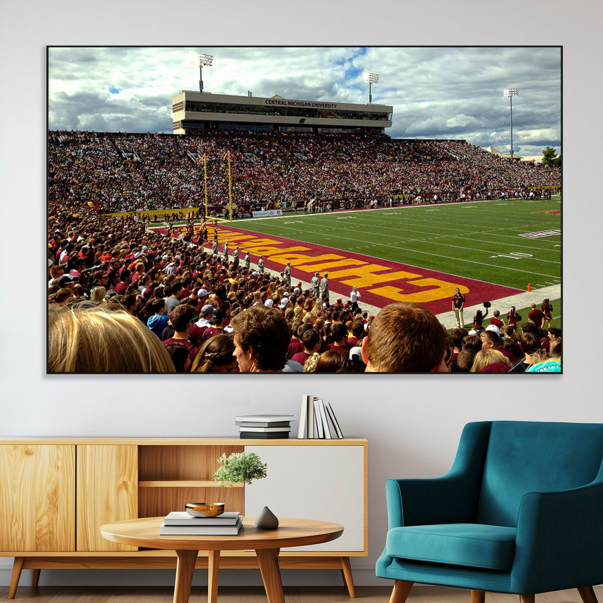 Central Michigan University Chippewas Football Team Print -