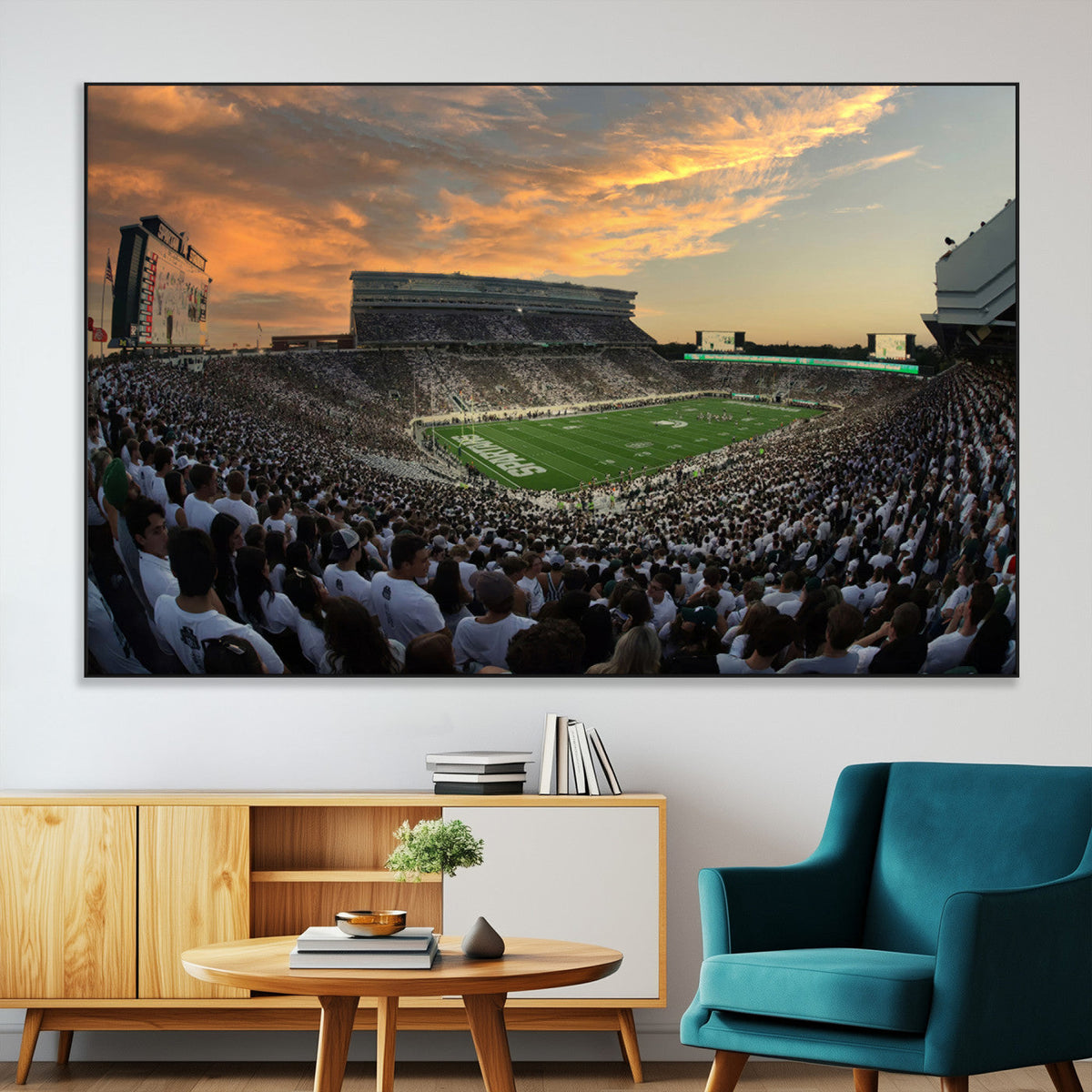Michigan State Spartans Football Team Print - East Lansing