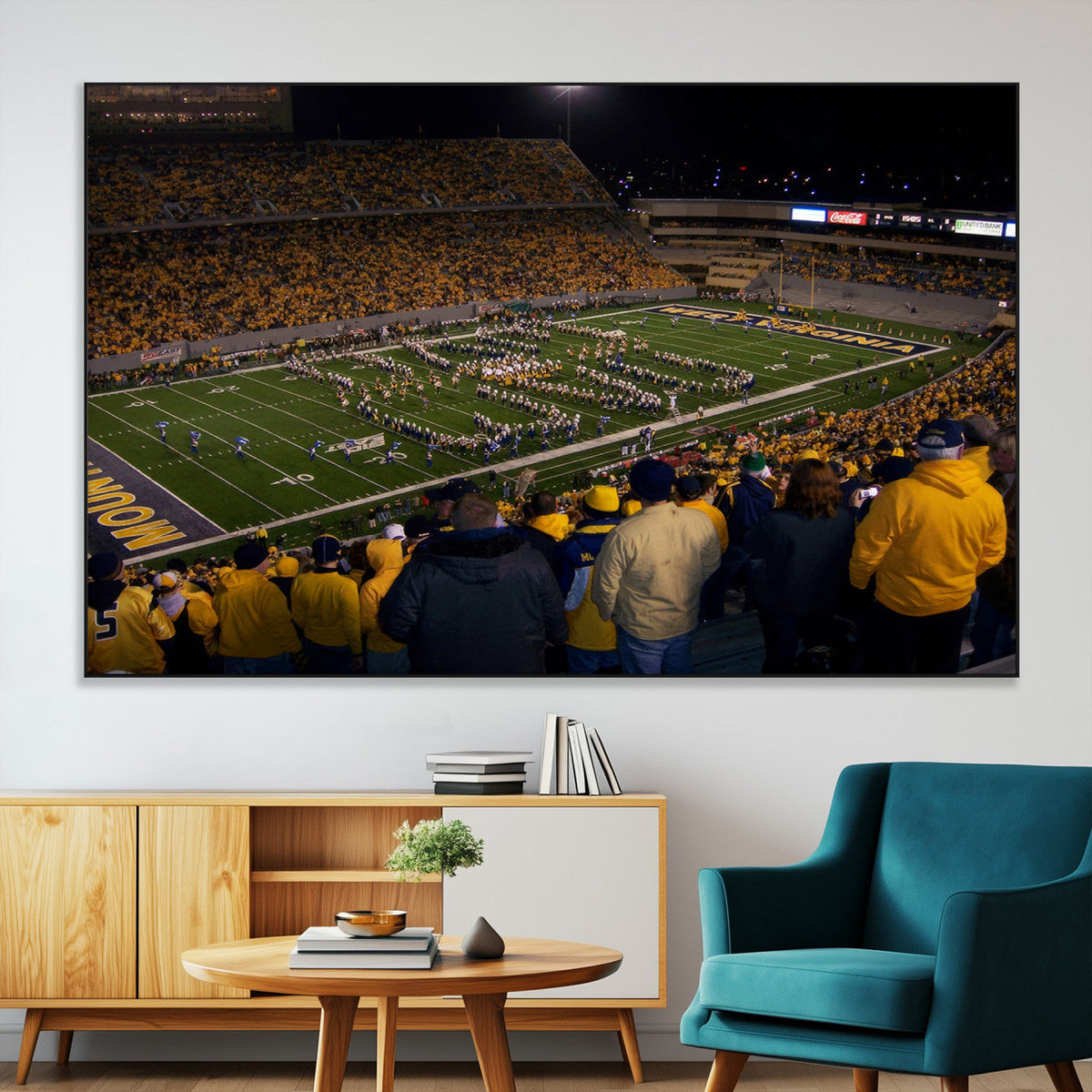 West Virginia Uni Mountaineers Football Team Print - Milan