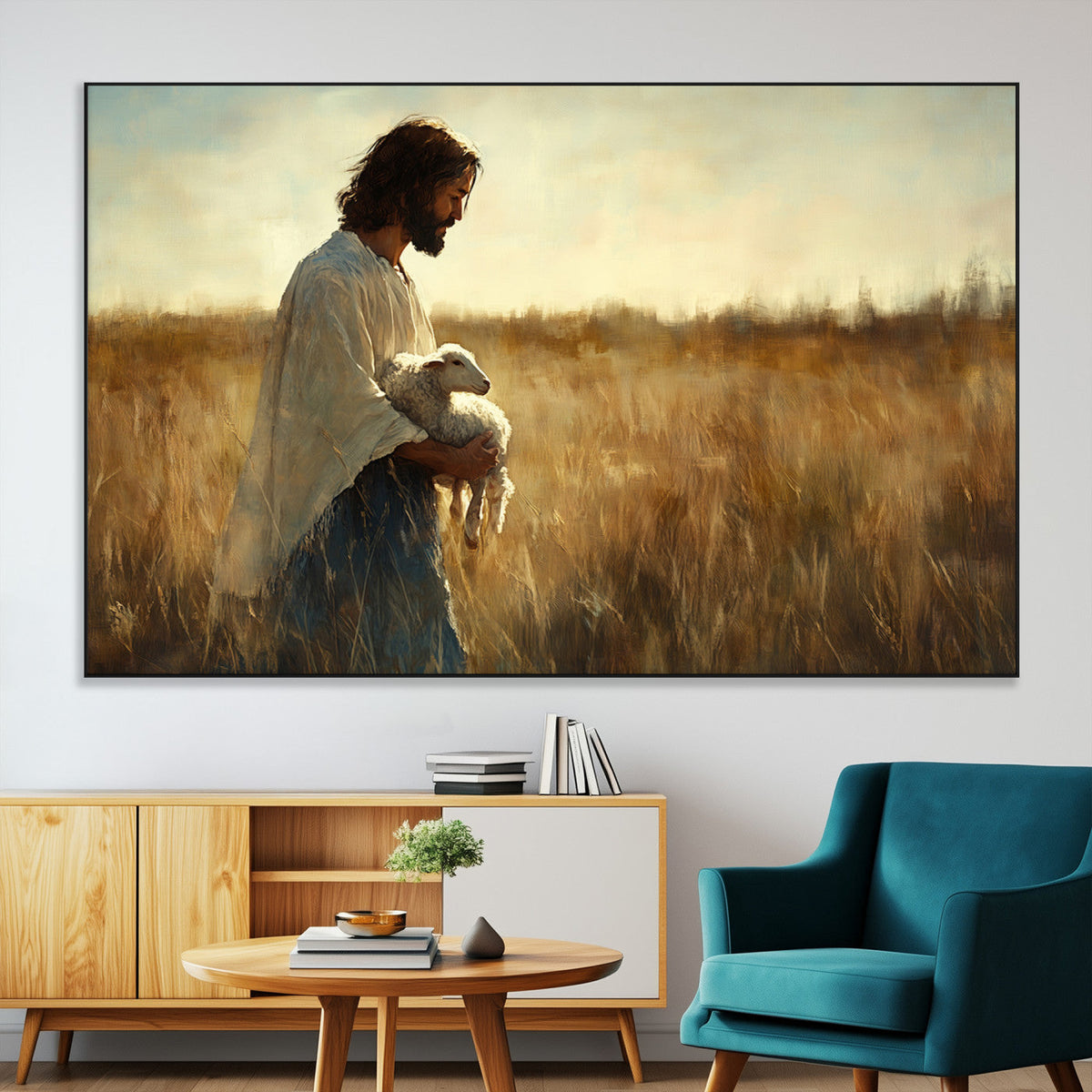 Jesus the Good Shepherd Wall Art Canvas Print -