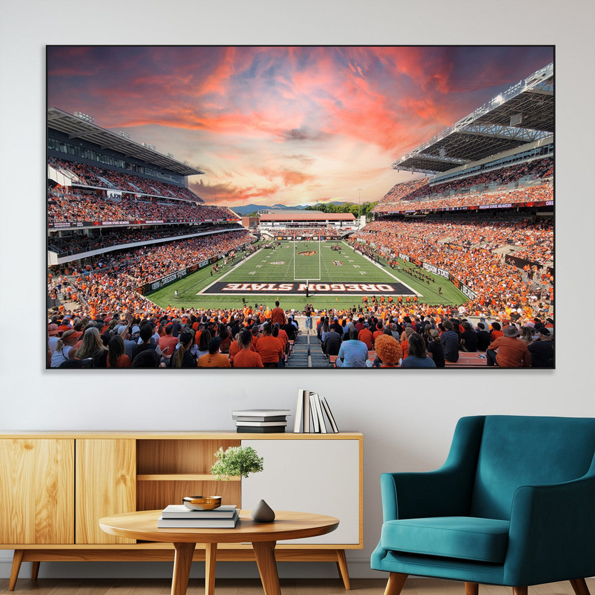 Oregon State Beavers Football Team Print - Corvallis Reser