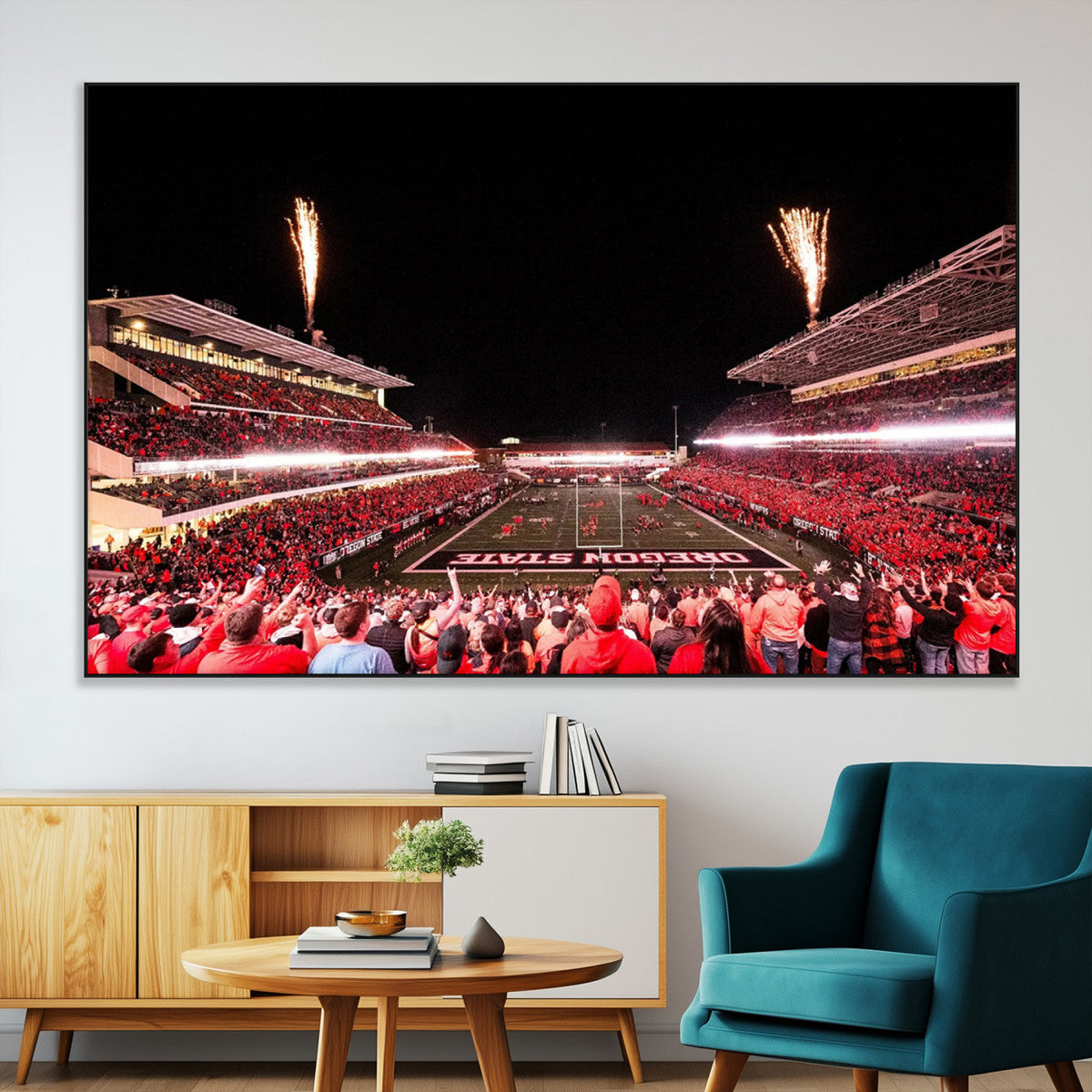 Oregon State Beavers Football Team Print - Corvallis Reser